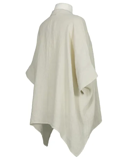Leinenbluse Stehkragen in beige von Puro Lino