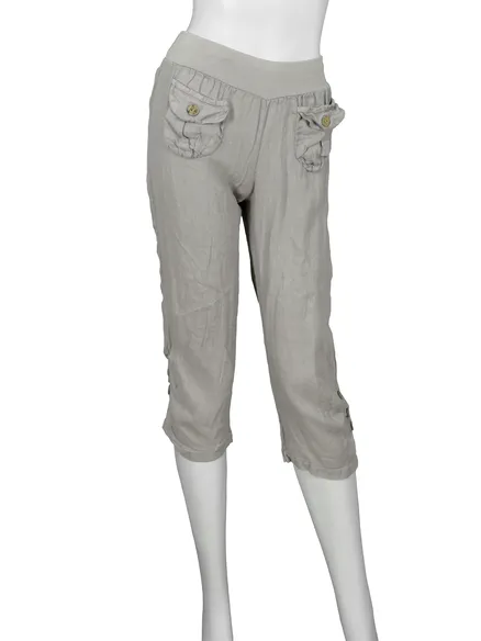 Leinenhose in beige von Amanti