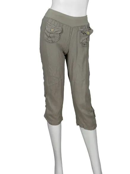 Leinenhose in braun von Amanti