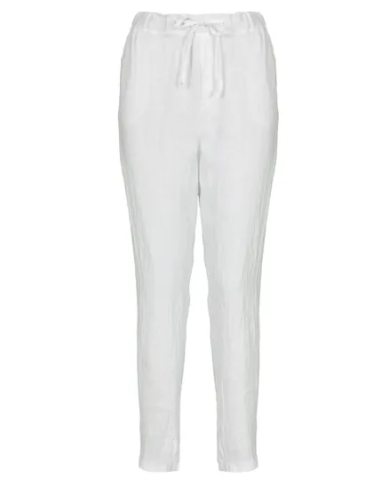 Leinenhose in wei� von Made in Italy