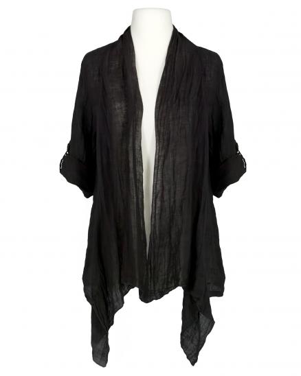 Leinenjacke in schwarz von Made in Italy