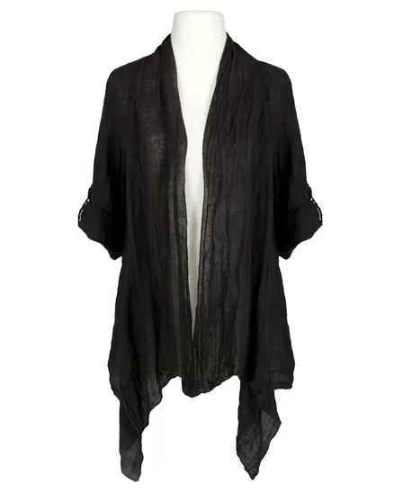 Leinenjacke in schwarz von Made in Italy