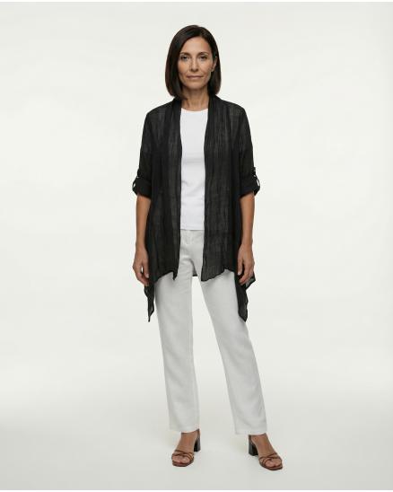 Leinenjacke in schwarz von Made in Italy