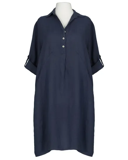 Leinenkleid in blau von Puro Lino