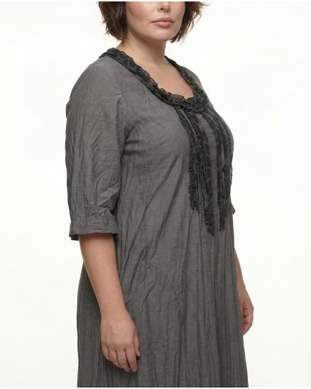 Leinenkleid in grau von Manga