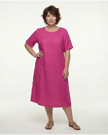Leinenkleid in pink von Puro Lino