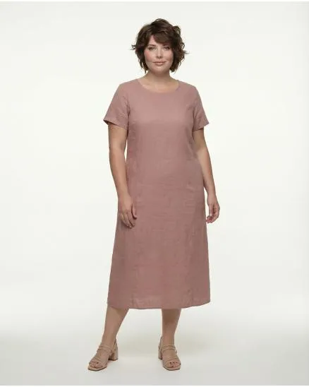 Leinenkleid in rosa von Puro Lino