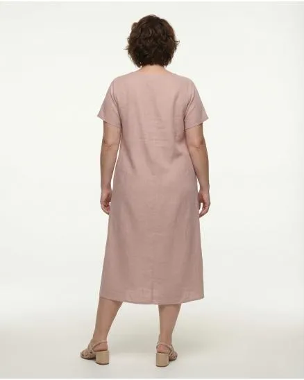 Leinenkleid in rosa von Puro Lino