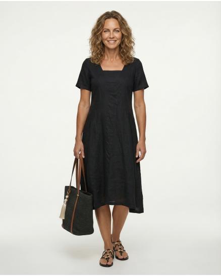 Leinenkleid in schwarz von RESTART