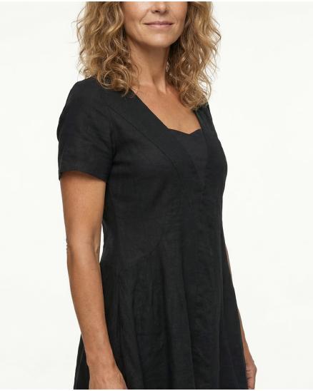 Leinenkleid in schwarz von RESTART