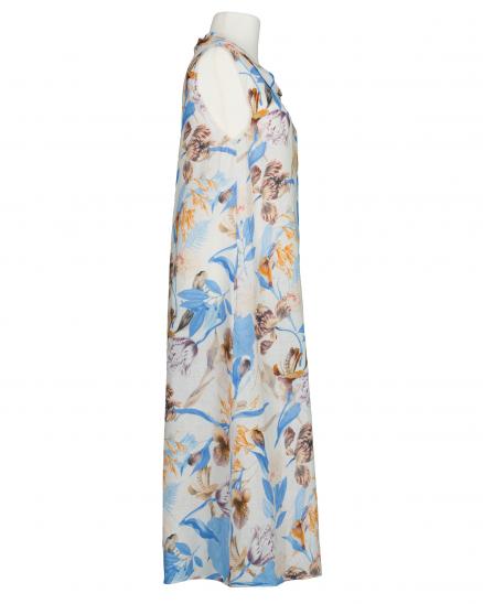 Leinenkleid A-Linie in blau von Puro Lino