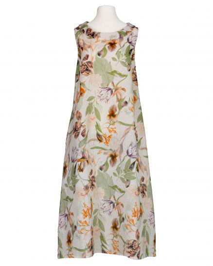 Leinenkleid A-Linie in khaki von Puro Lino