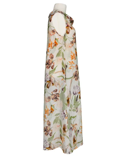 Leinenkleid A-Linie in khaki von Puro Lino