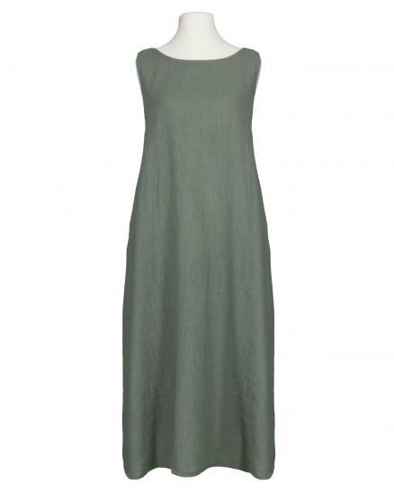 Leinenkleid A-Linie in khaki von Puro Lino