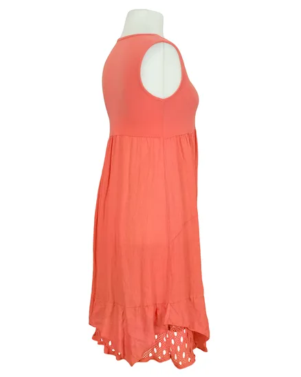 Leinenkleid A-Linie in koralle von Spaziodonna