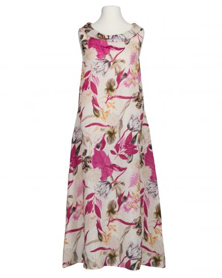 Leinenkleid A-Linie in pink von Puro Lino