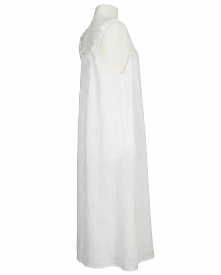 Leinenkleid A-Linie in wei� von Puro Lino