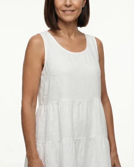 Leinenkleid A-Linie in wei� von Selected Touch