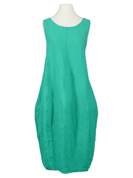 Leinenkleid Ballonform in aqua von Diana