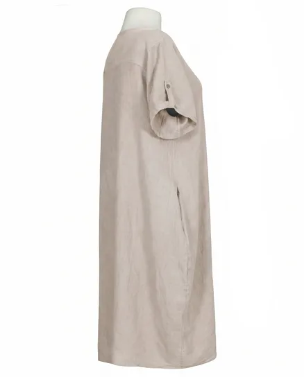Leinenkleid Basic in beige von Puro Lino