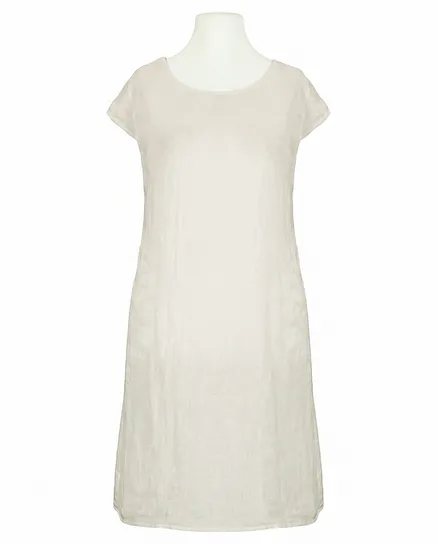 Leinenkleid Basic in beige von Puro Lino