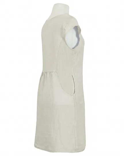 Leinenkleid Basic in beige von Puro Lino