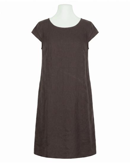 Leinenkleid Basic in braun von Puro Lino