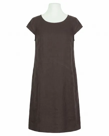 Leinenkleid Basic in braun von Puro Lino