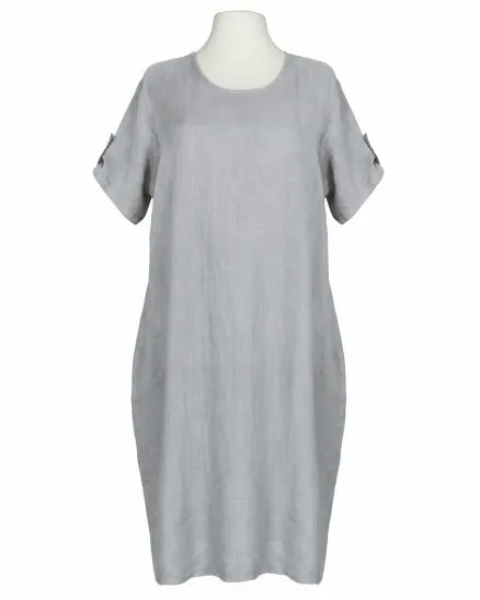 Leinenkleid Basic in grau von Puro Lino