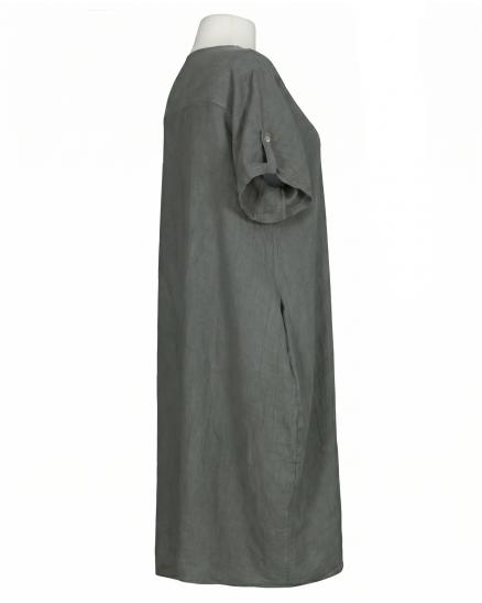 Leinenkleid Basic in khaki von Puro Lino