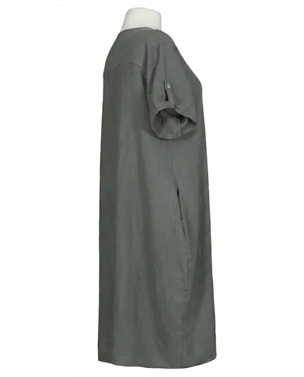 Leinenkleid Basic in khaki von Puro Lino