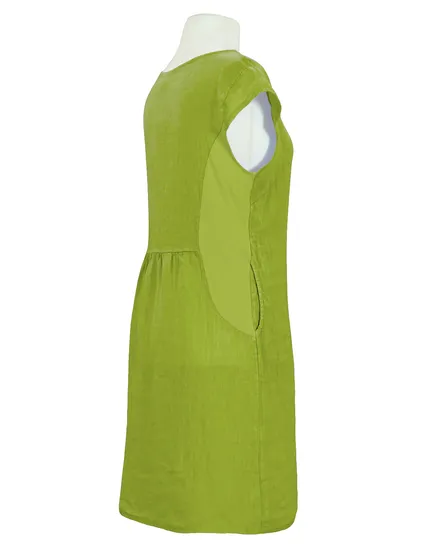 Leinenkleid Basic in kiwi von Puro Lino