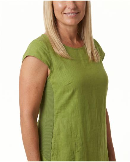 Leinenkleid Basic in kiwi von Puro Lino