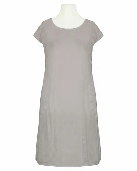 Leinenkleid Basic in taupe von Puro Lino