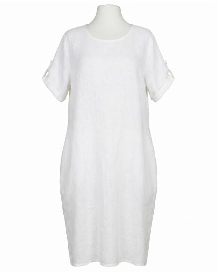 Leinenkleid Basic in wei� von Puro Lino