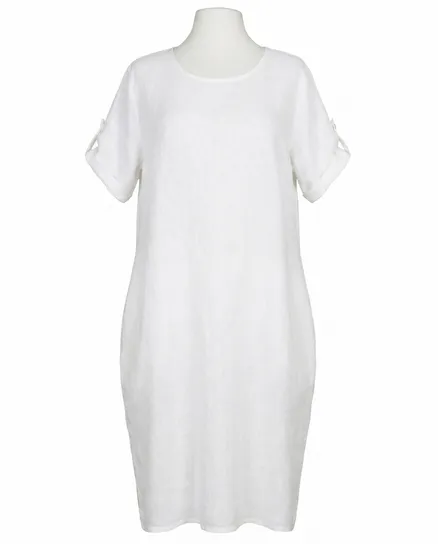 Leinenkleid Basic in wei� von Puro Lino