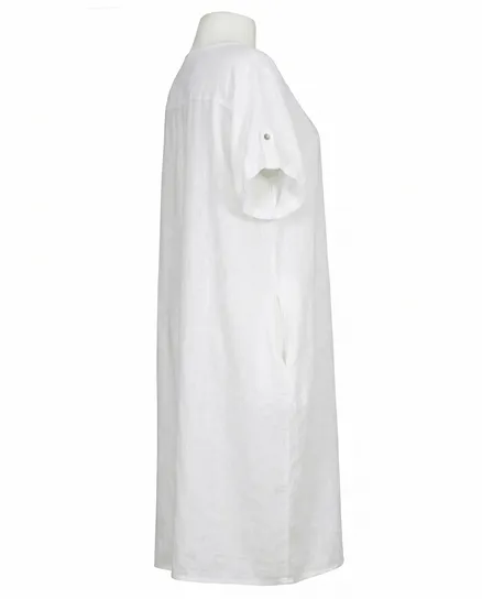 Leinenkleid Basic in wei� von Puro Lino