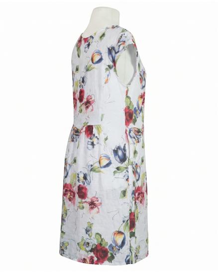 Leinenkleid Blumen in bunt von Puro Lino