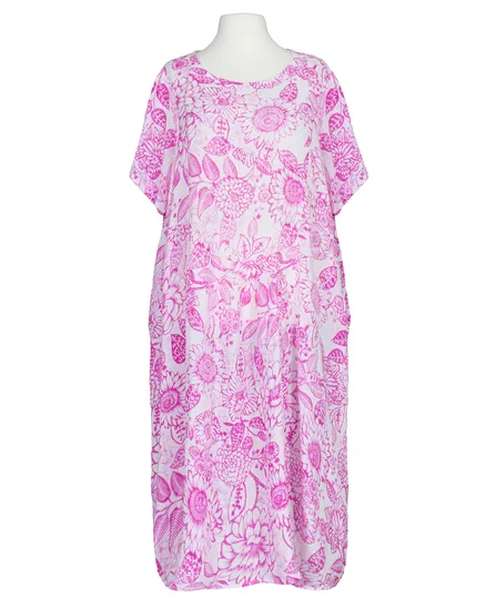Leinenkleid Blumenmuster in pink von Made in Italy