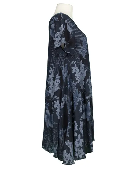 Leinenkleid Floral in blau von Made in Italy