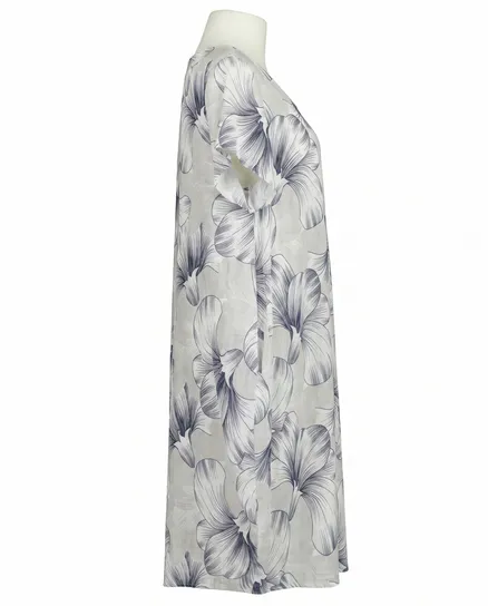 Leinenkleid Floral in grau von Puro Lino