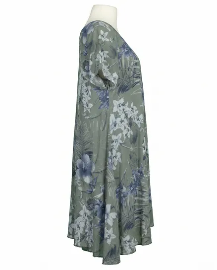 Leinenkleid Floral in khaki von Made in Italy