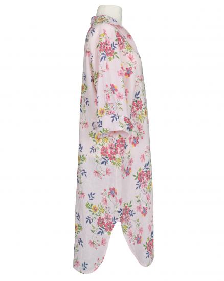Leinenkleid Floral in rosa von Puro Lino