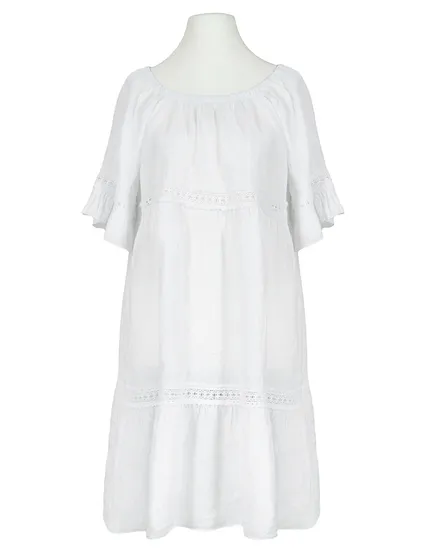 Leinenkleid H�kelspitze in wei� von Diana