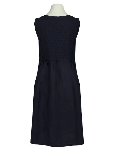 Leinenkleid Kordelstickerei in schwarz von Diana