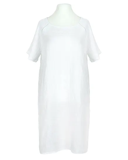 Leinenkleid Lochstickerei in wei� von Puro Lino