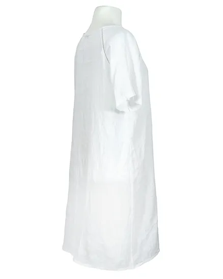 Leinenkleid Lochstickerei in wei� von Puro Lino