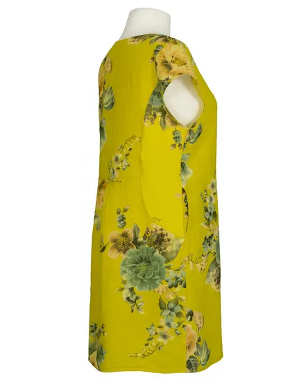 Leinenkleid mit Rosen in senf von Puro Lino