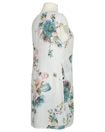 Leinenkleid mit Rosen in wei� von Puro Lino