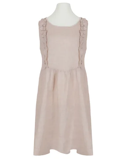 Leinenkleid mit R�schen in rosa von Made in Italy